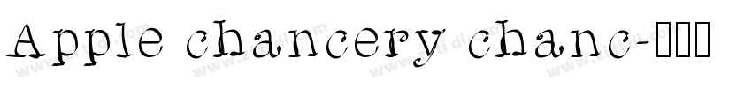 Apple chancery chanc字体转换